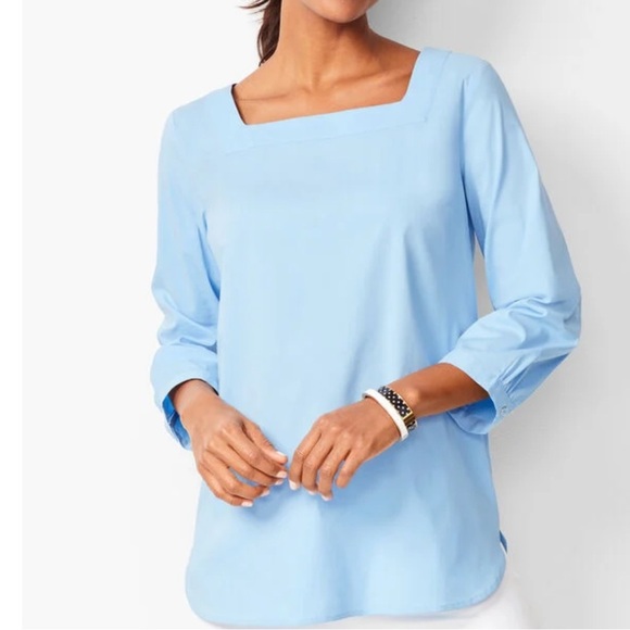 Talbots Tops - Talbots New Women’s 1X Square Neck Quarter Sleeve Curved Hem Tunic Top
